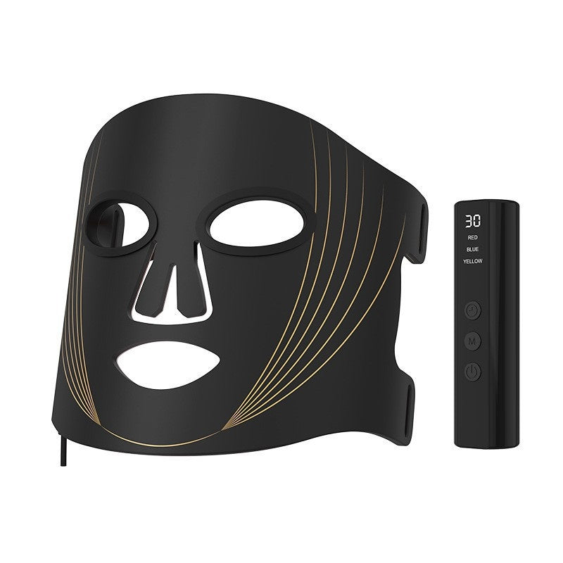 IPL Facial Skin Rejuvenation Mask Device for Brightening - Black