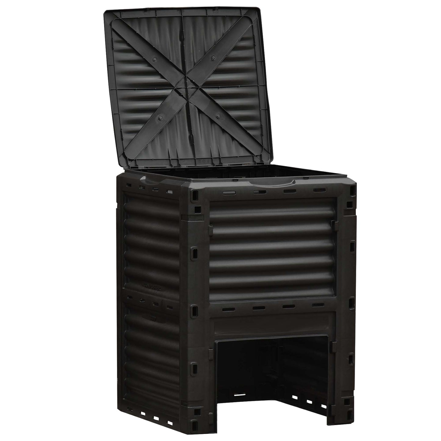 80 Gallon Outdoor Compost Bin - Easy Assembly, Black