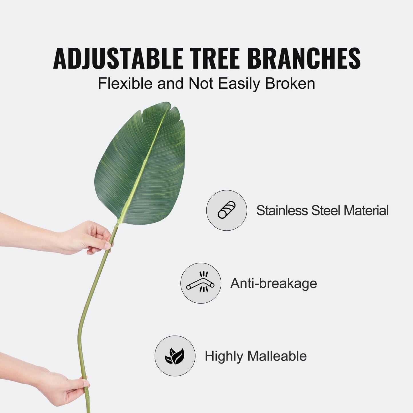 5FT Tall Faux Artificial Birds of Paradise Tree - Lifelike Green Indoor Outdoor Plant