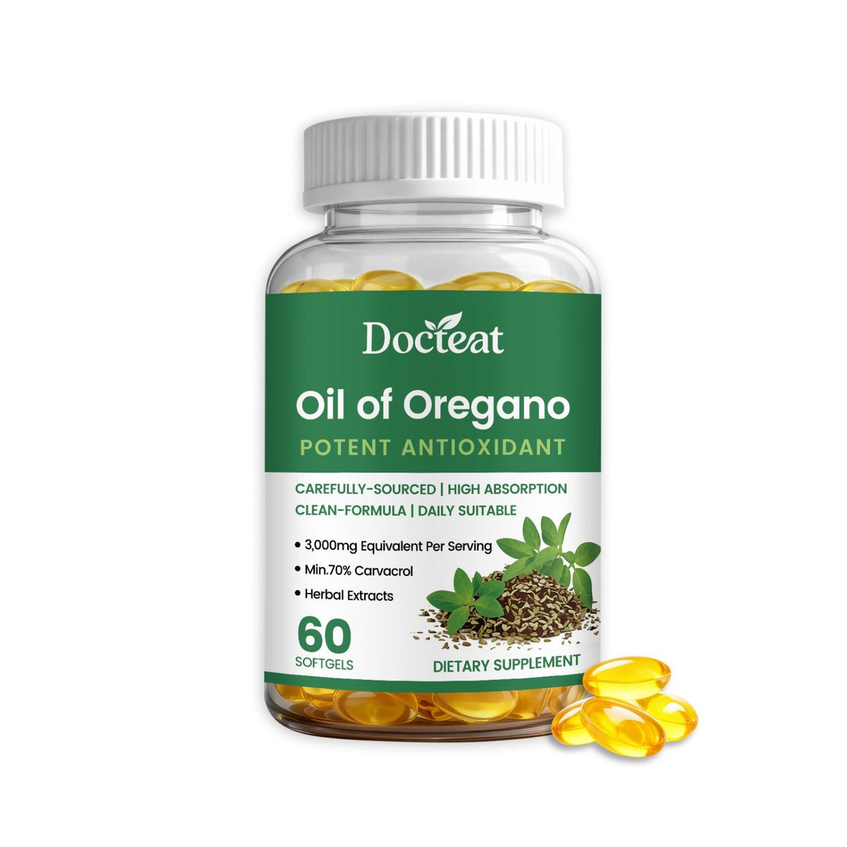 Oregano Oil Extract Softgels - 60 Capsules