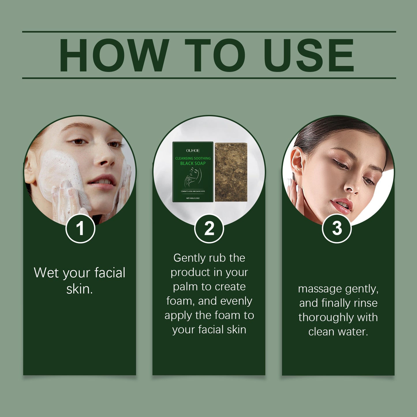 Gentle Facial Cleansing Soap - Pore Purifying & Acne Reducing Bar