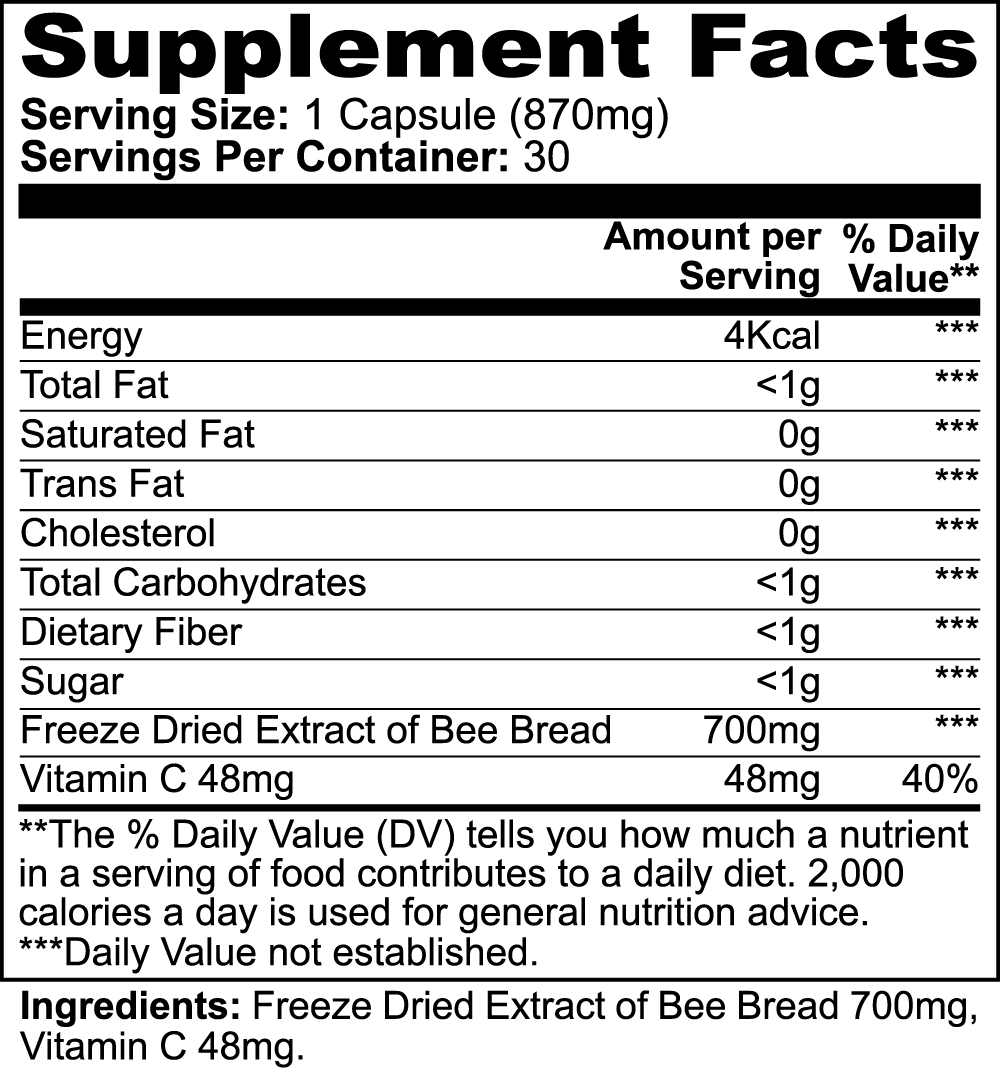 Bee Pearl Capsules - Natural Immune, Energy & Skin Health Supplement