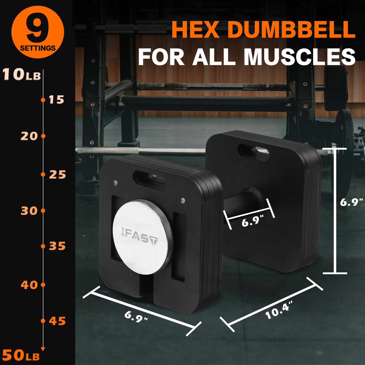 9-in-1 Adjustable Dumbbell Set with Quick-Lock and Anti-Slip Design