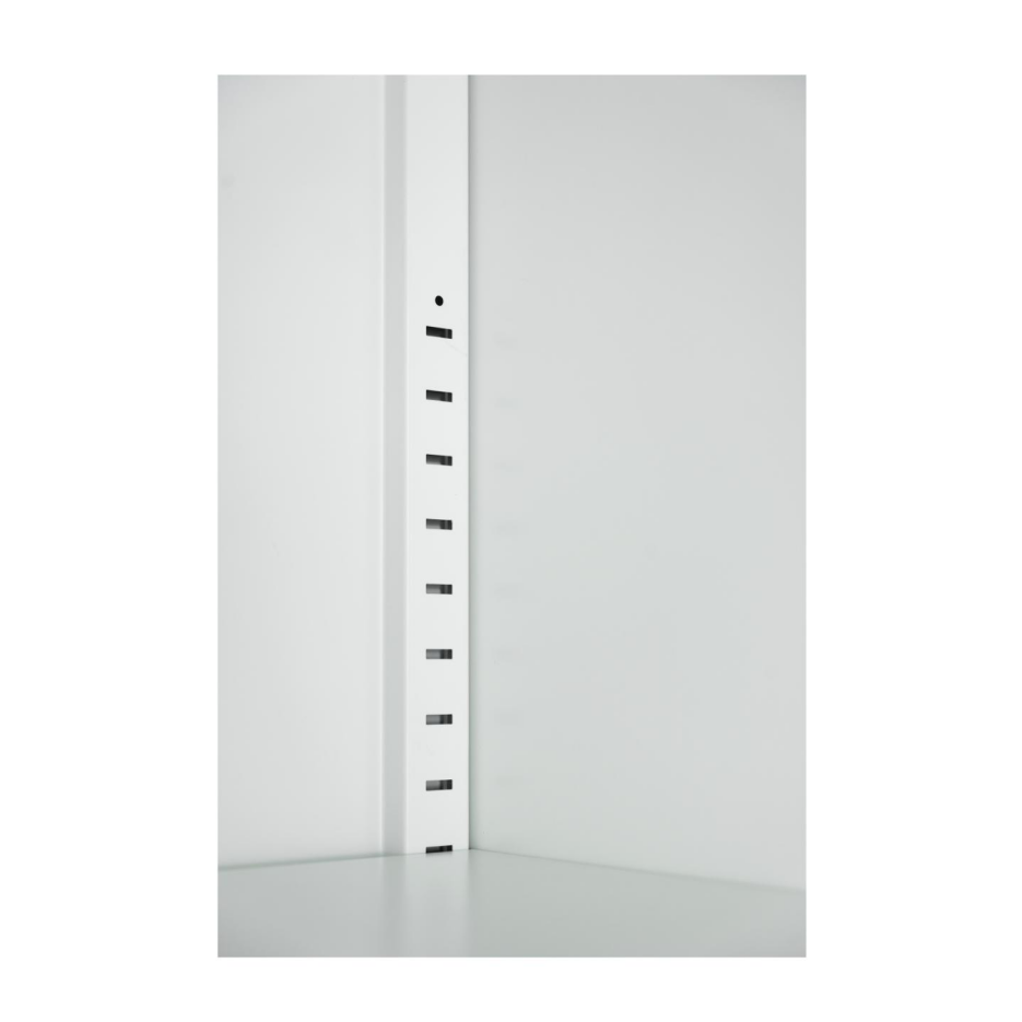 60-Inch Tall Metal Wardrobe Cabinet with Drawer & Shelf - White