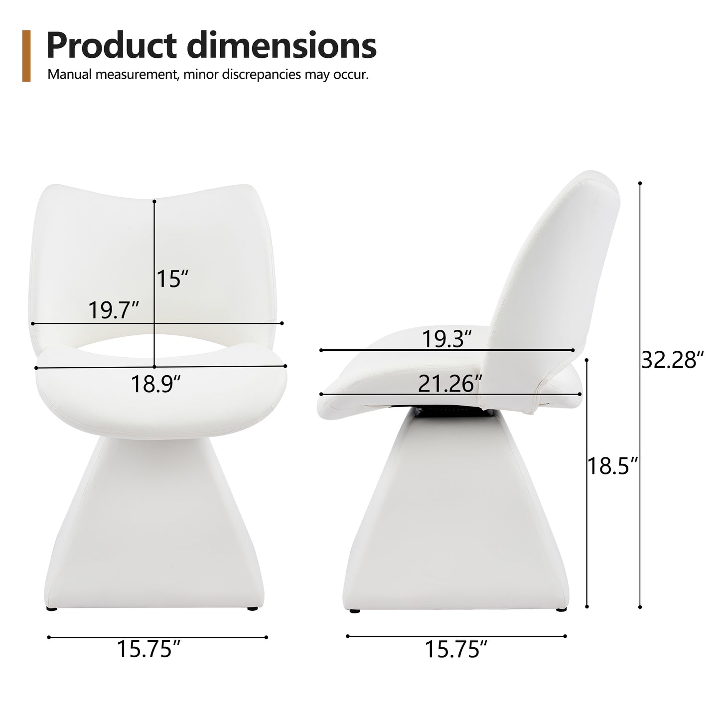 White Swivel Dining Chair - Modern High-Back Design
