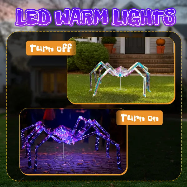 3FT Light-Up Halloween Spider Decoration with 340 LED Lights
