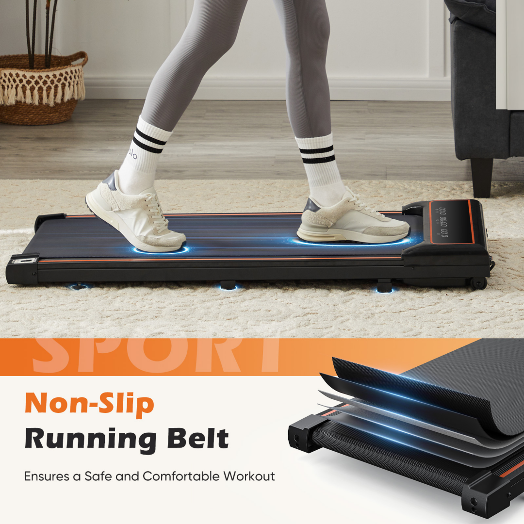 Compact Portable Walking Pad Treadmill - Adjustable Speed, Quiet