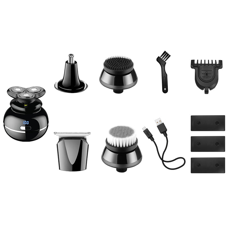 5-in-1 Men's Electric Shaver Grooming Kit - Black