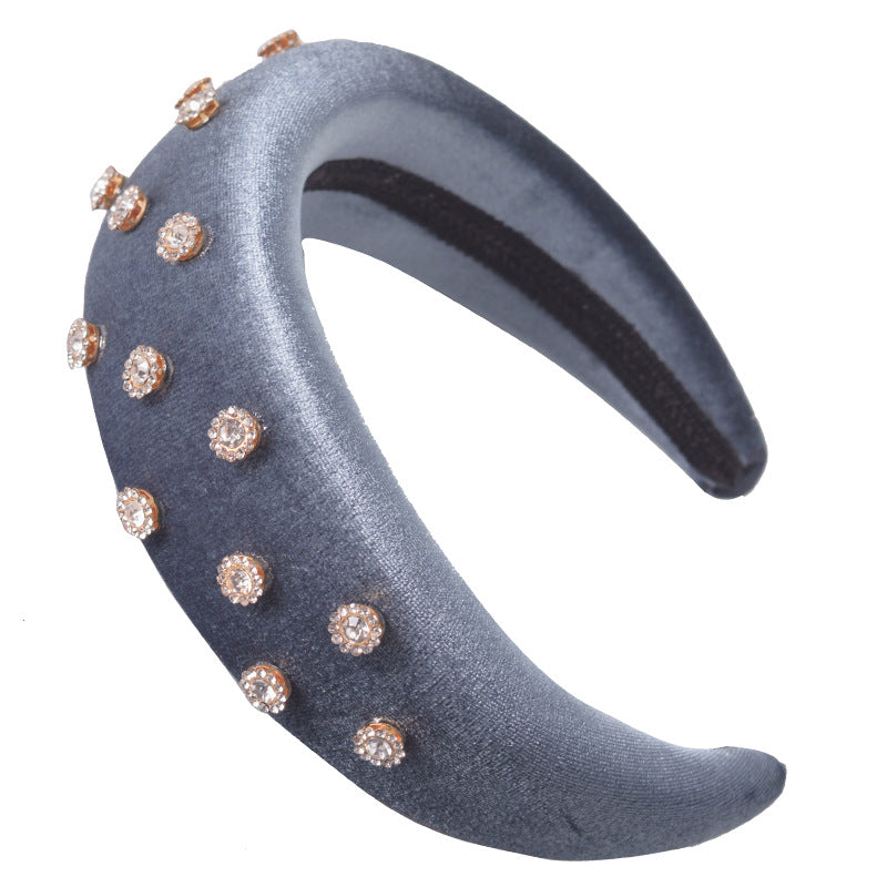 Diamond-Studded Flannel Headband
