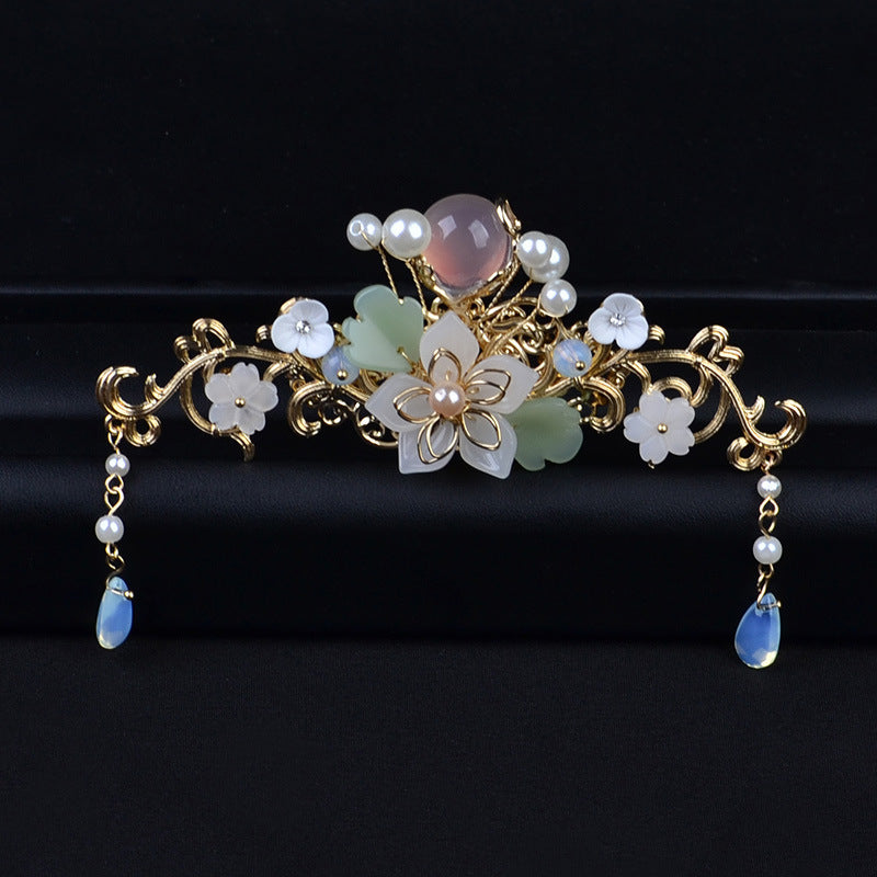 Hanfu Hairpin Tassel Set - Ancient Style Hair Crown