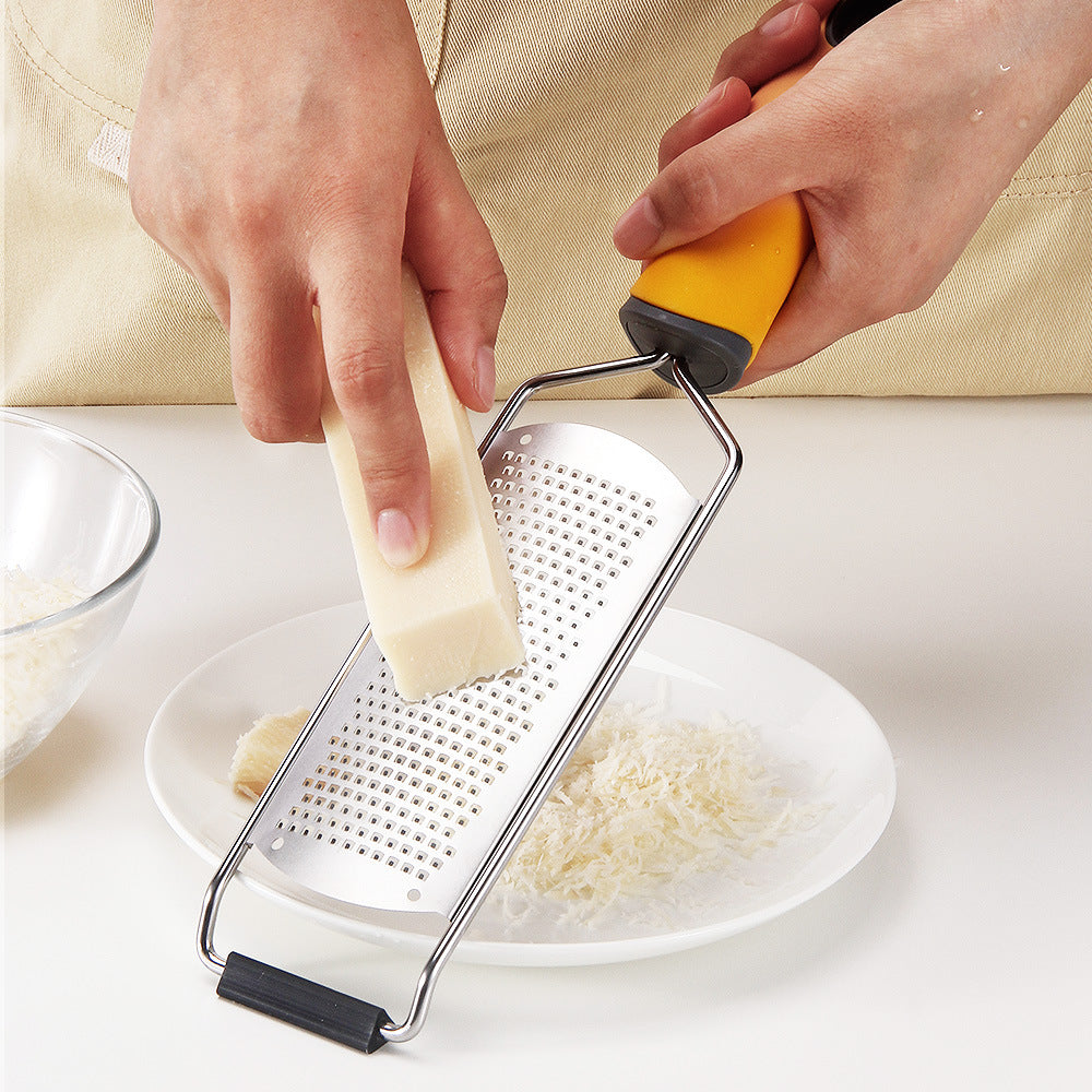 Stainless Steel Cheese Grater with Non-Slip Handle - Kitchen Utensil Tool
