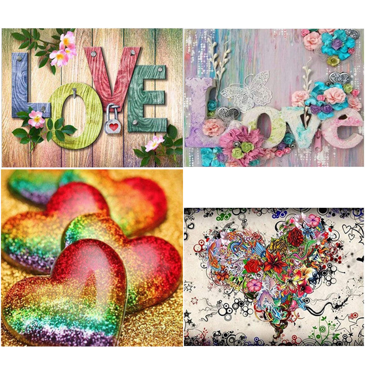 DIY Creative Peach Heart Diamond Embroidery Kit - Home & Garden Crafts