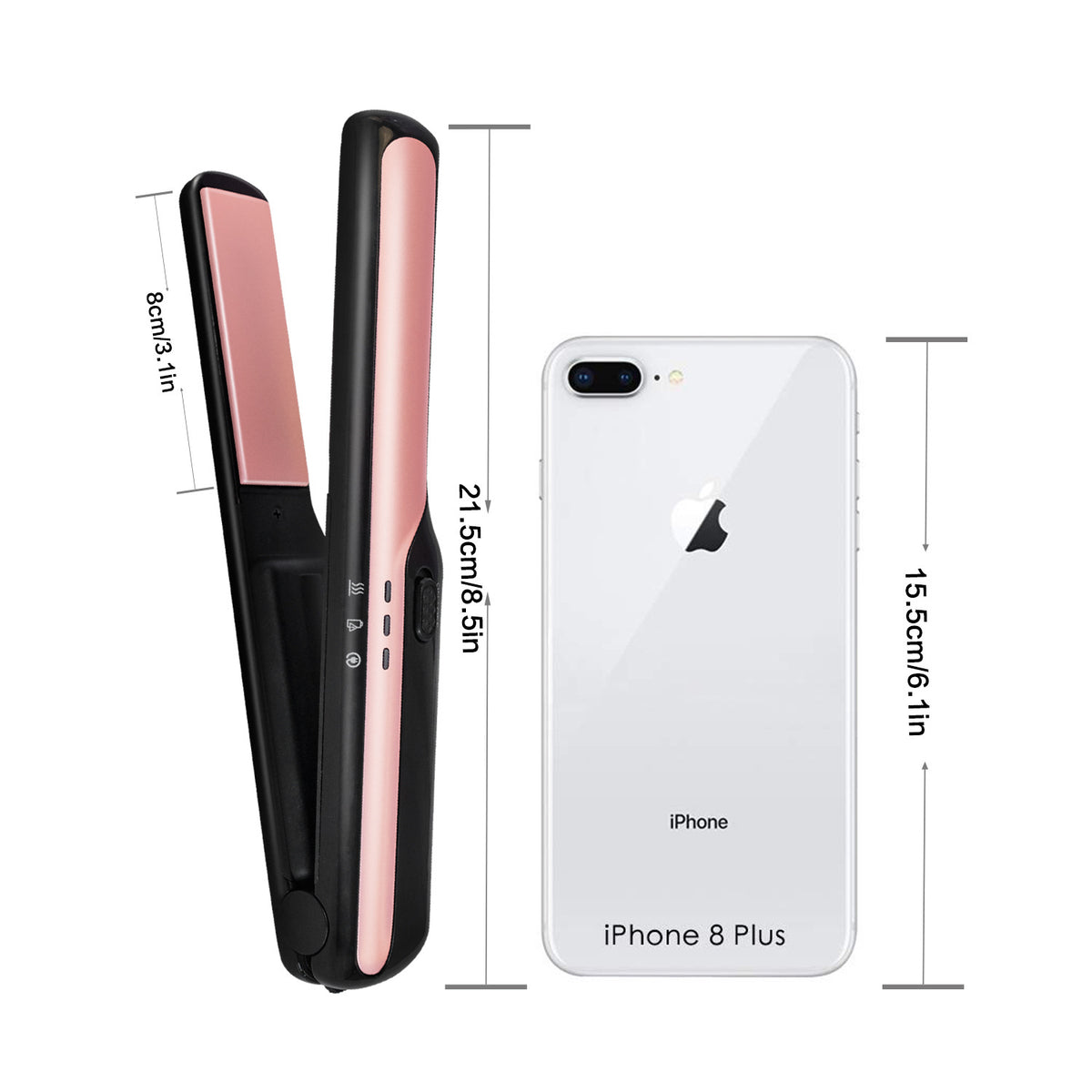 Wireless Curling Iron Comb for Beard & Hair Styling - USB Rechargeable