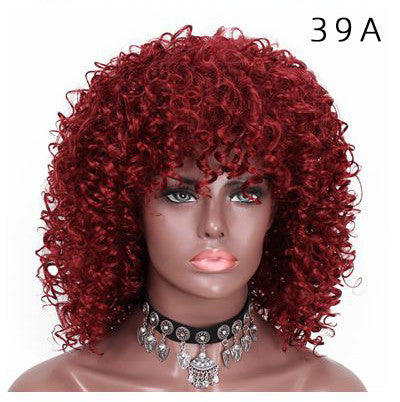 African Small Curly Wig - Long Hair 15 inch