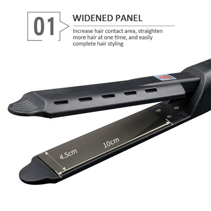 Electric Curling Iron for Wet and Dry Hair - Hair Straightener with Bangs US/EU/UK/AU Plug