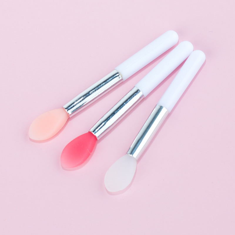 Mini Makeup Brush Set for Lip & Lip Gloss Application - Silicone Lipstick Brush