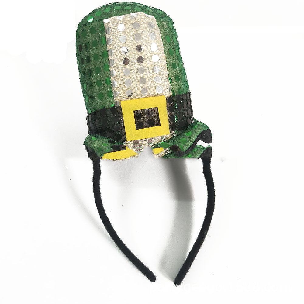 Irish Shamrock Foam Headband with Buckle - Green Hair Accessory, Multiple Styles