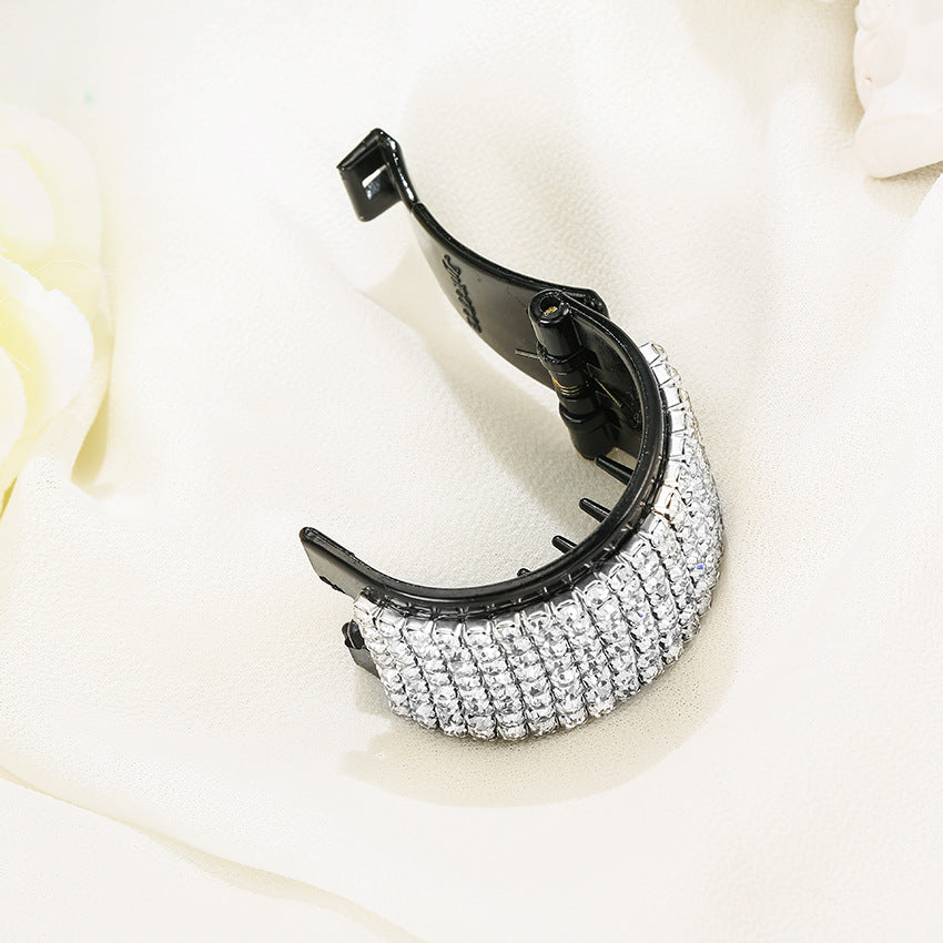 European Style Rhinestone Banana Clip Ponytail Holder Hair Accessory