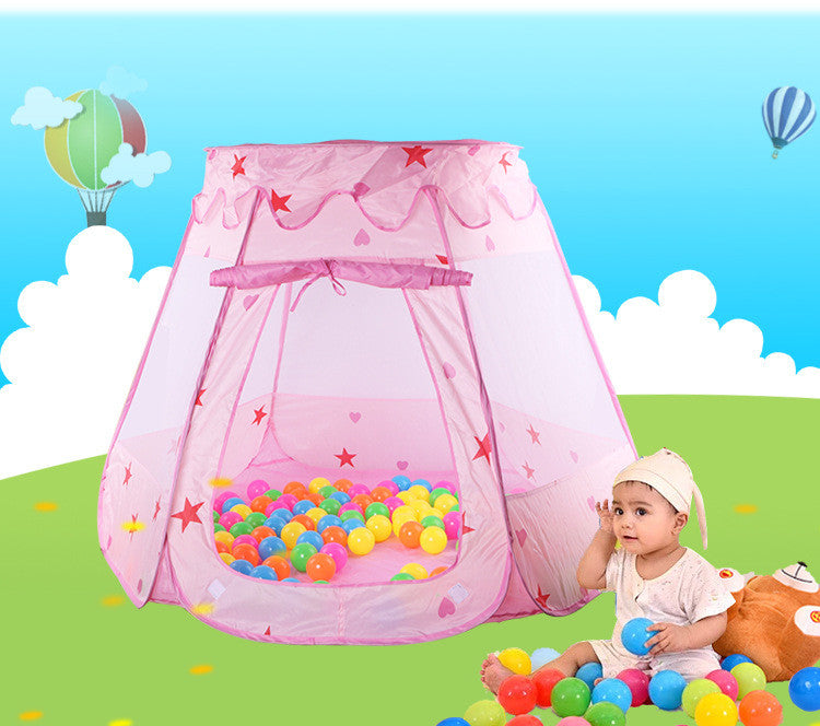 Children's Folding Play Tent with Mesh & Steel Frame - Colorful Kid's Toy House