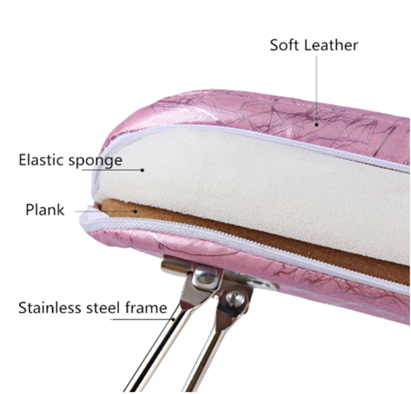 Nail Art Hand Pillow Cushion - Leather Support