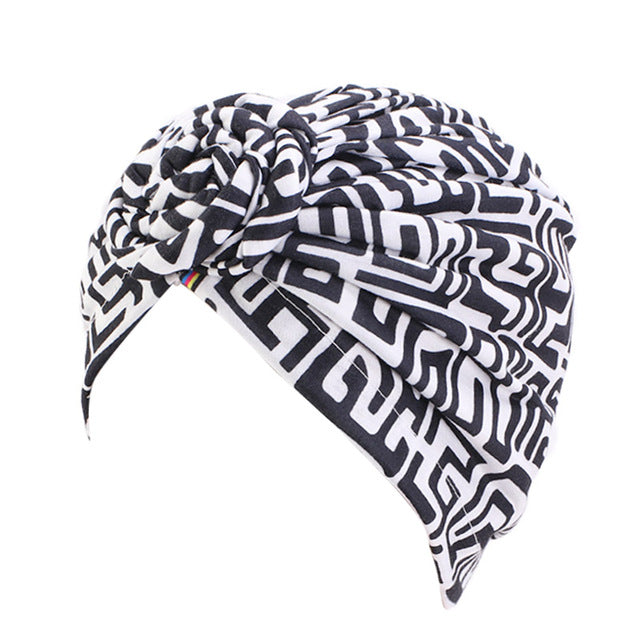 Women African Pattern Turban Headwrap Cotton Fashion Hair Accessory