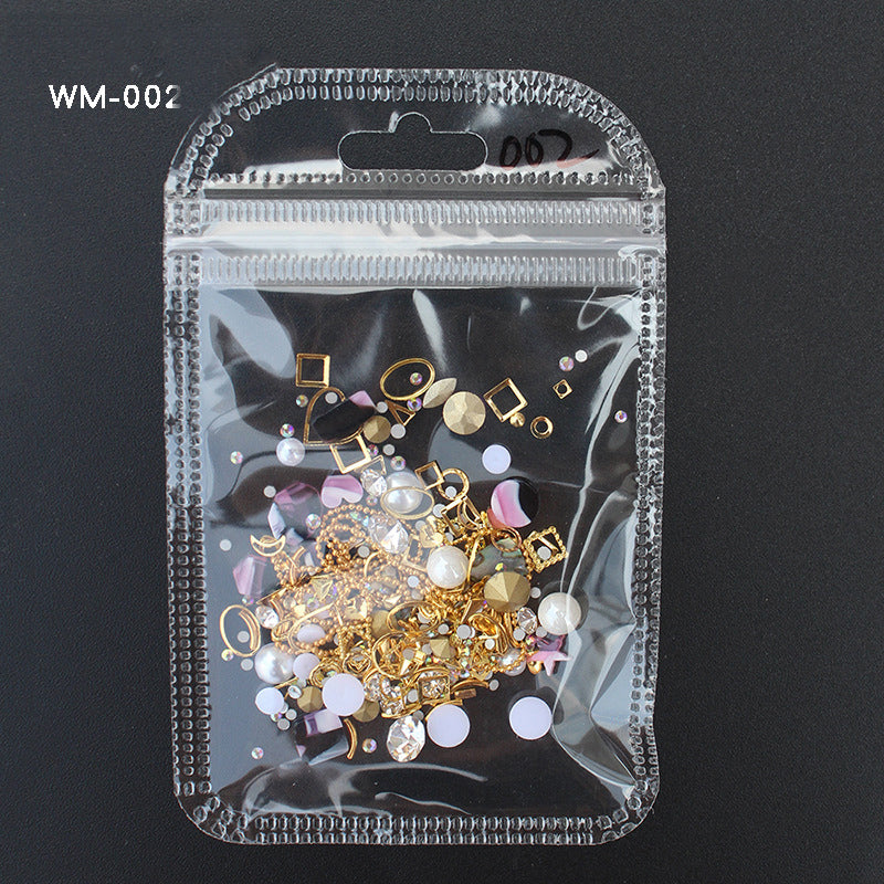 Nail Art Rivet Metal Chain Pearl Decorations