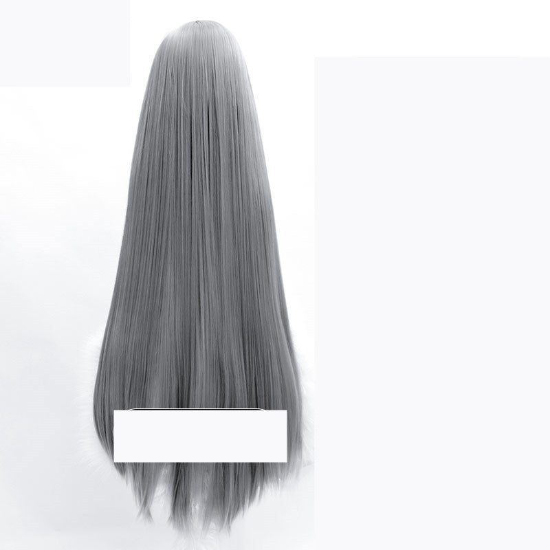 1 Meter Long Straight Human Hair Wig - Multiple Colors