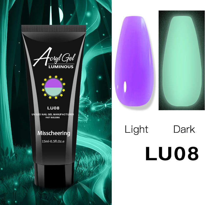 Crystal Phototherapy Nail Extension Glue - Luminous Adhesive for Manicure, 30ml, Multiple Styles