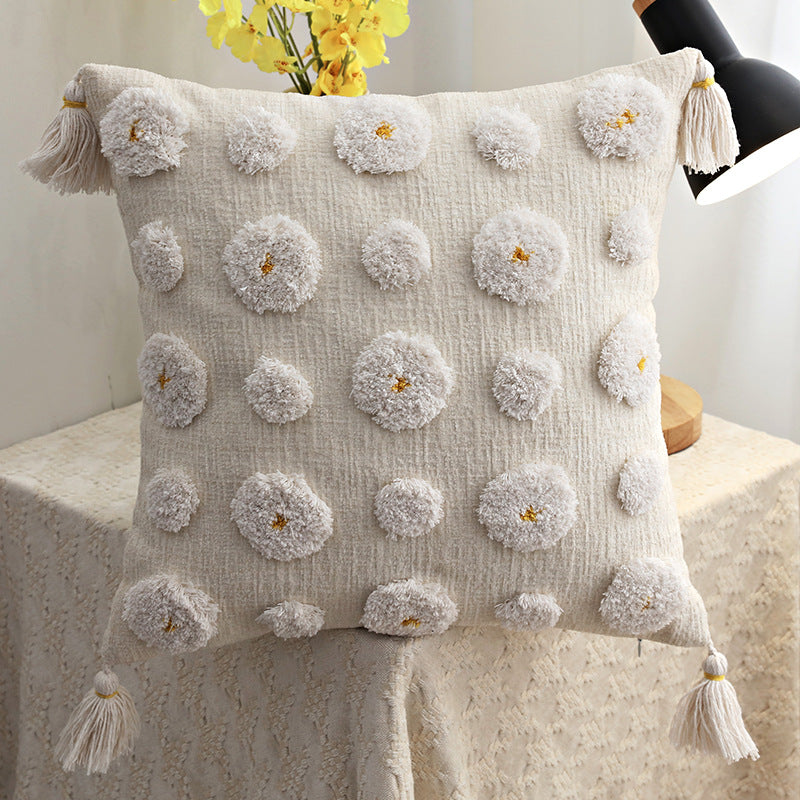 Luxury Tufted Sofa Cushion Cover - Home & Garden Plush Pillow Decor