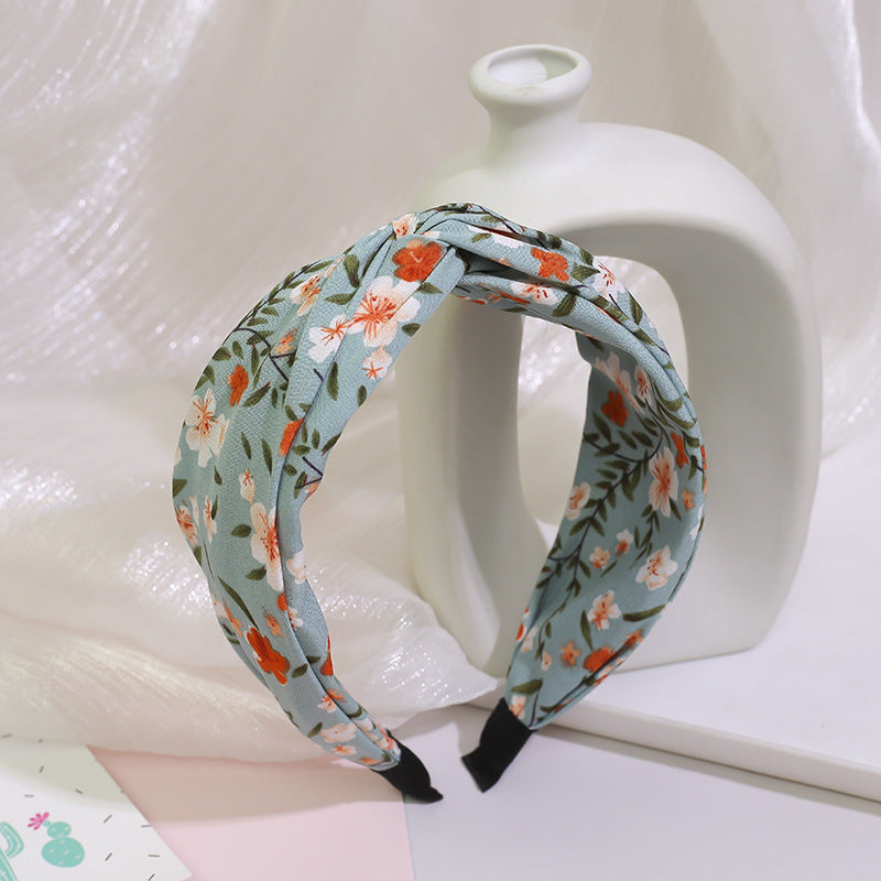 Fashion Women’s Fabric Headband Hair Accessory with Floral Design