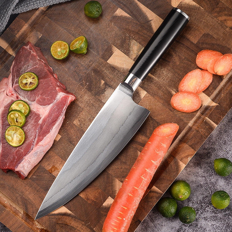 Damascus Steel Chef Knife - 9-Layer Composite Steel, G10 Handle, 60HRC
