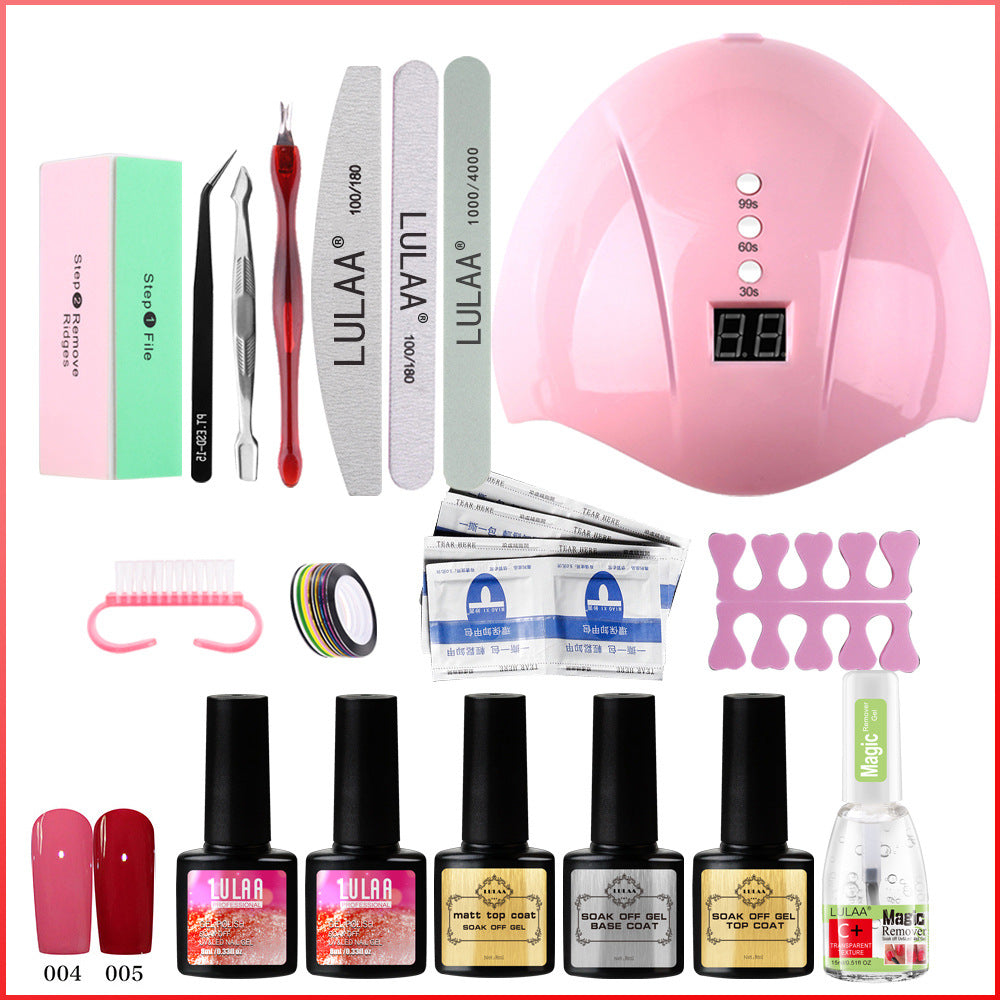 UV Phototherapy Nail Polish Glue Set for Nail Art & Manicure - Multiple Styles