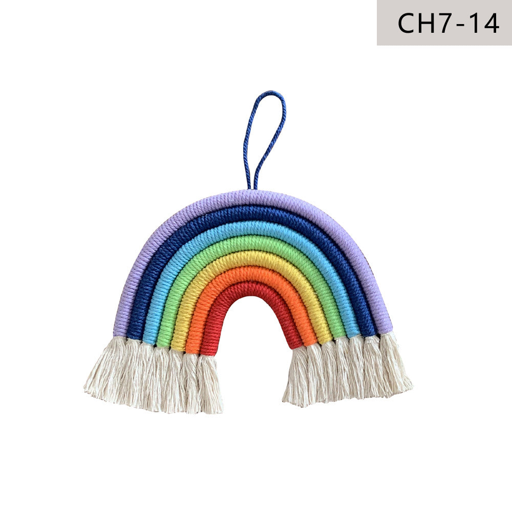 Nordic Style Rainbow Wall Hanging Decor Set - Children's Room Wall Art, 7 Pieces