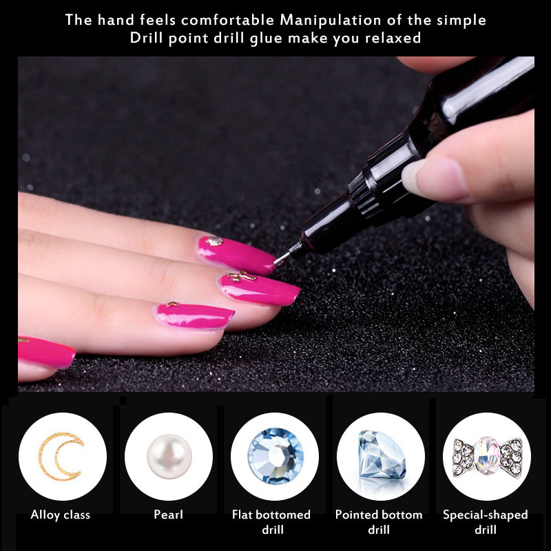 Nail Art Rhinestone Glue - Black