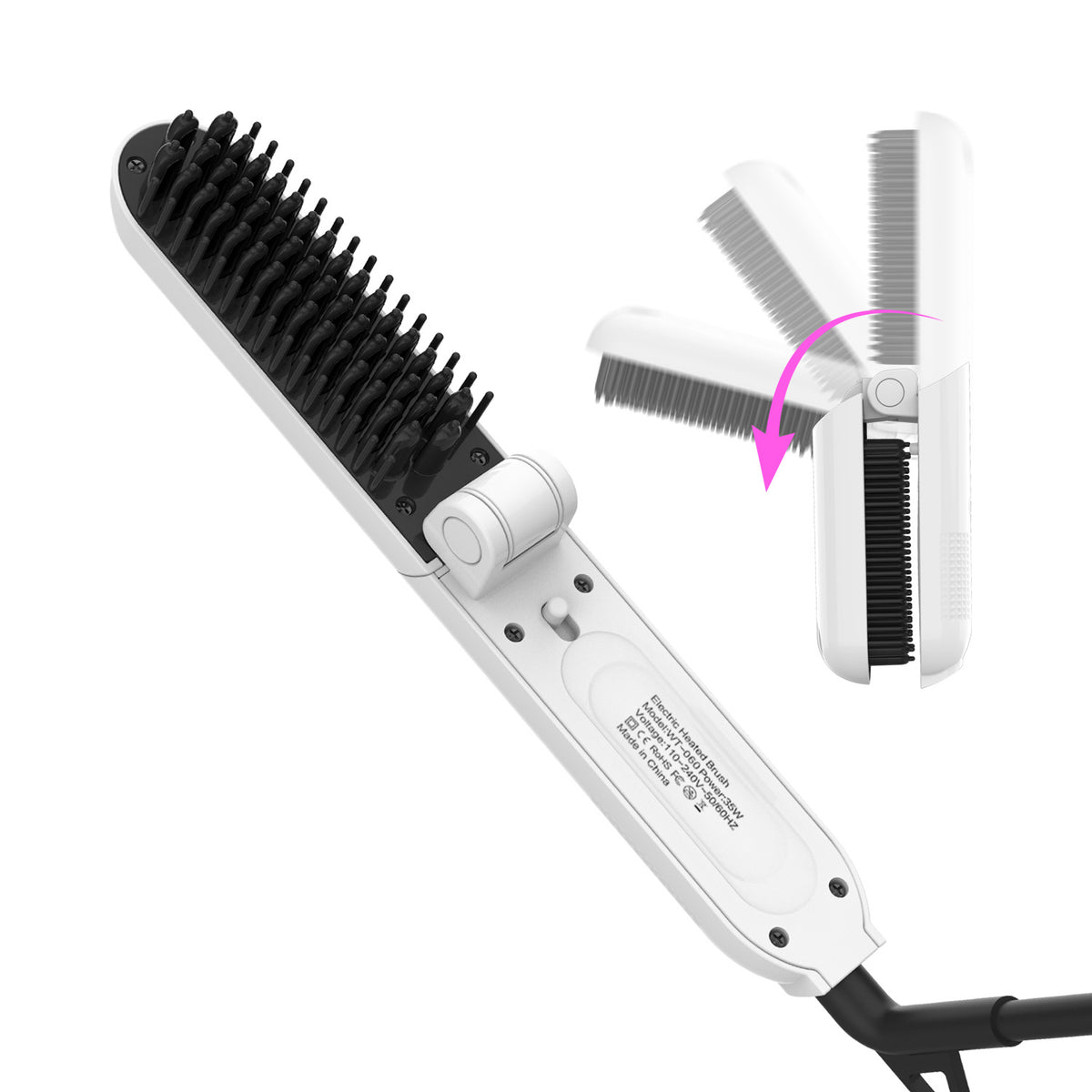 Electric Hair Straightening Comb for Men and Women - Cordless & Fast Heating