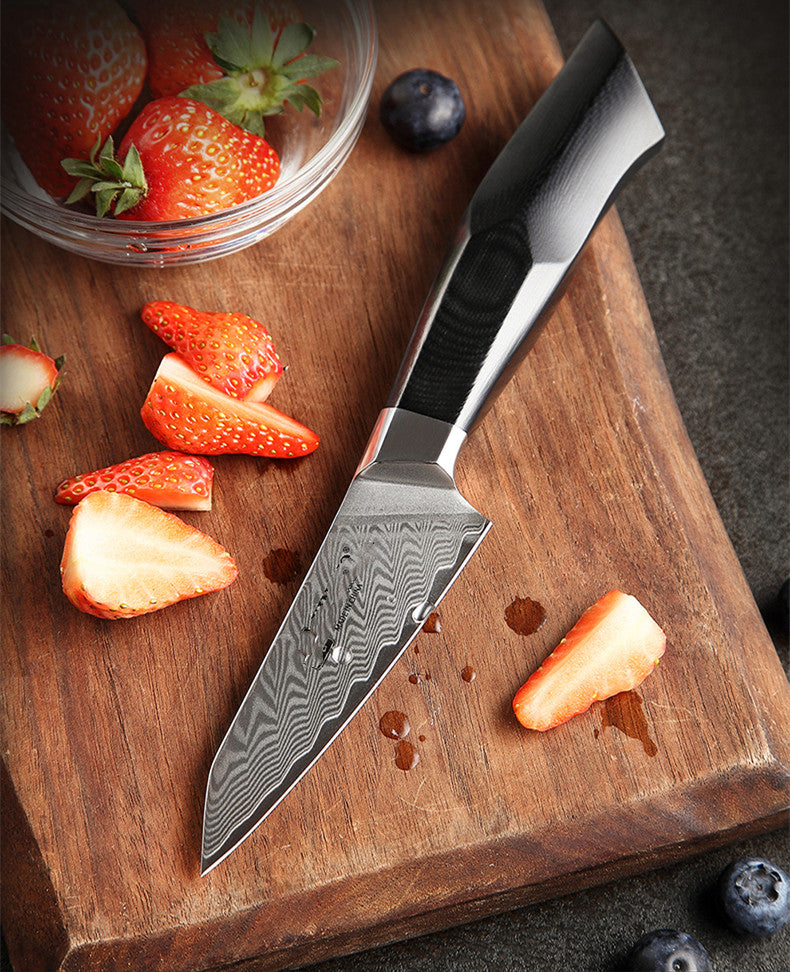 Damascus Steel 3.5 Inch Fruit Knife for Kitchen & Fruit Cutting