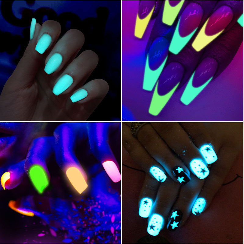 Luminous Nail Art Powder - 12 Color Set