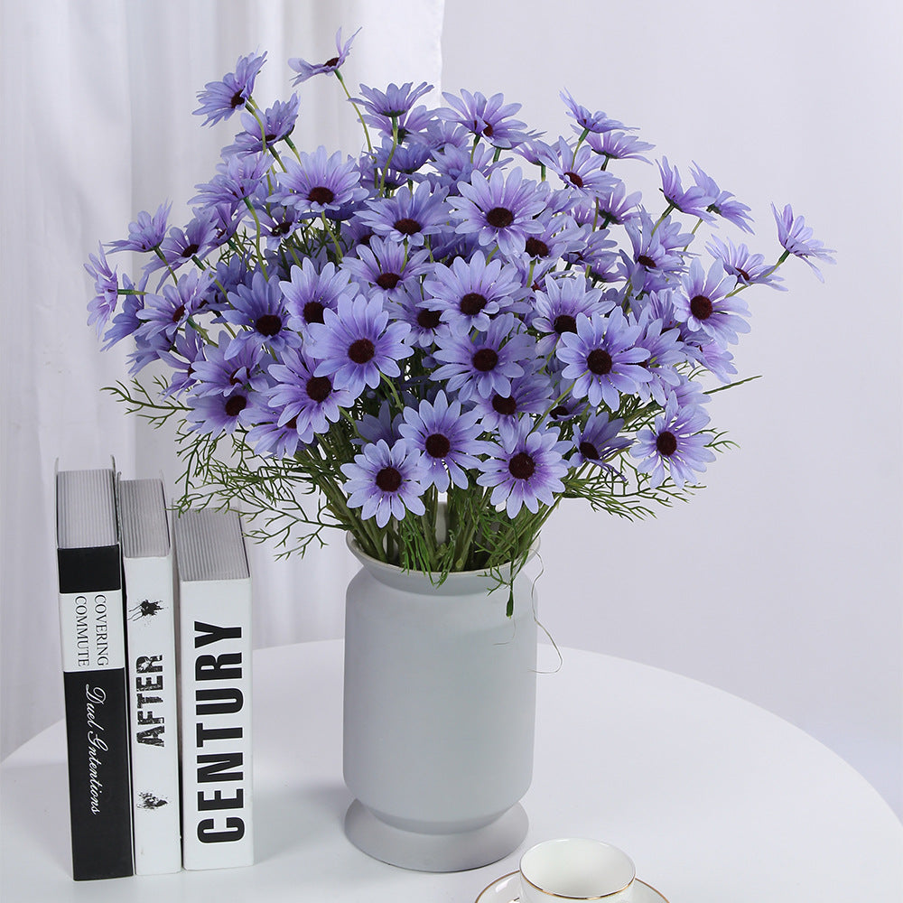 Fake Flower Bouquet with Daisies, Chrysanthemums & Cosmos for Wedding Home Decor
