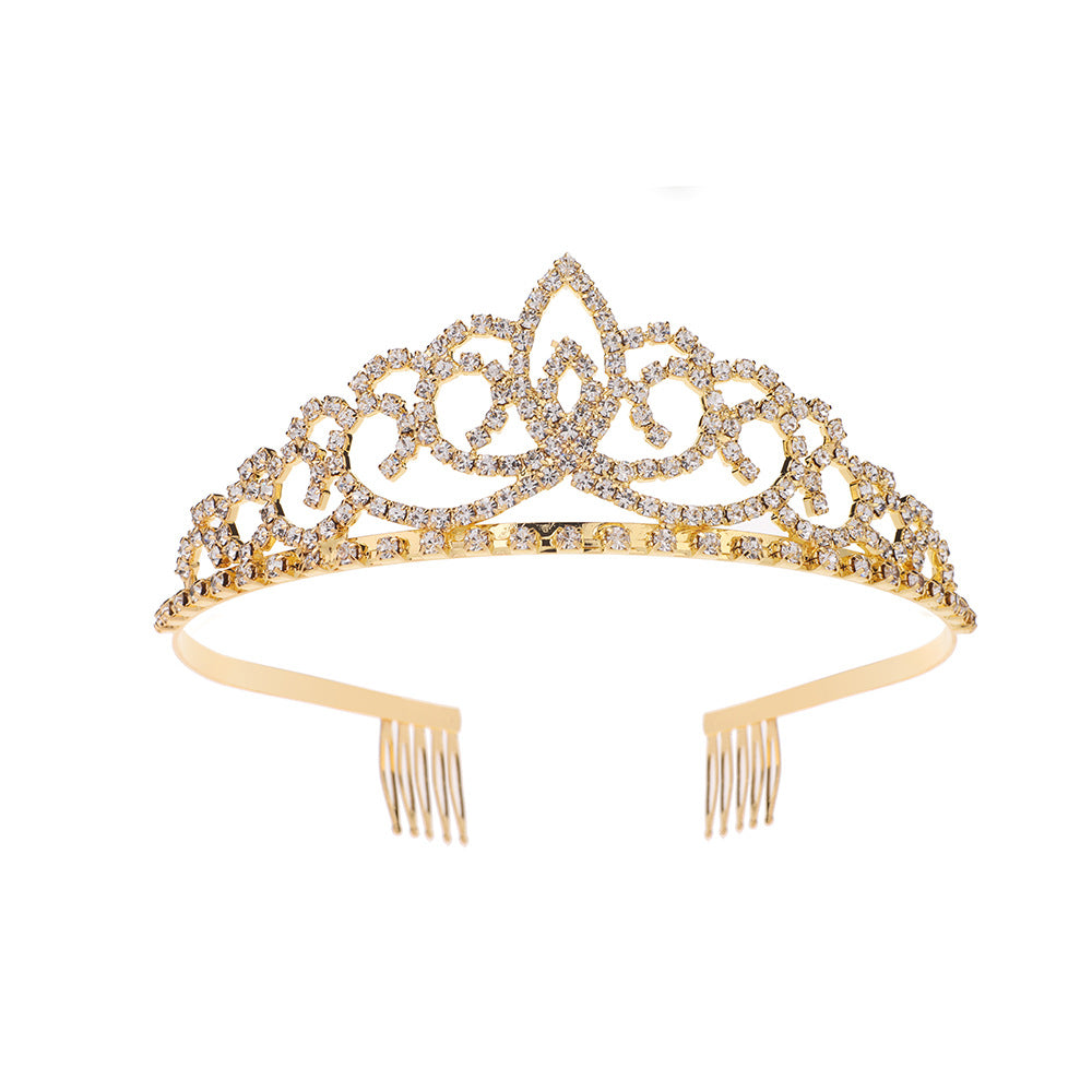 Silver Crystal Tiara Crown Hair Jewelry Wedding Bridal Headband Gift