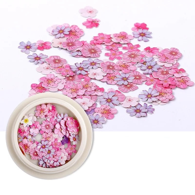 Nail Art Flower Decal Sheets 18 Color Flower Stickers for Manicure - 50 Pieces