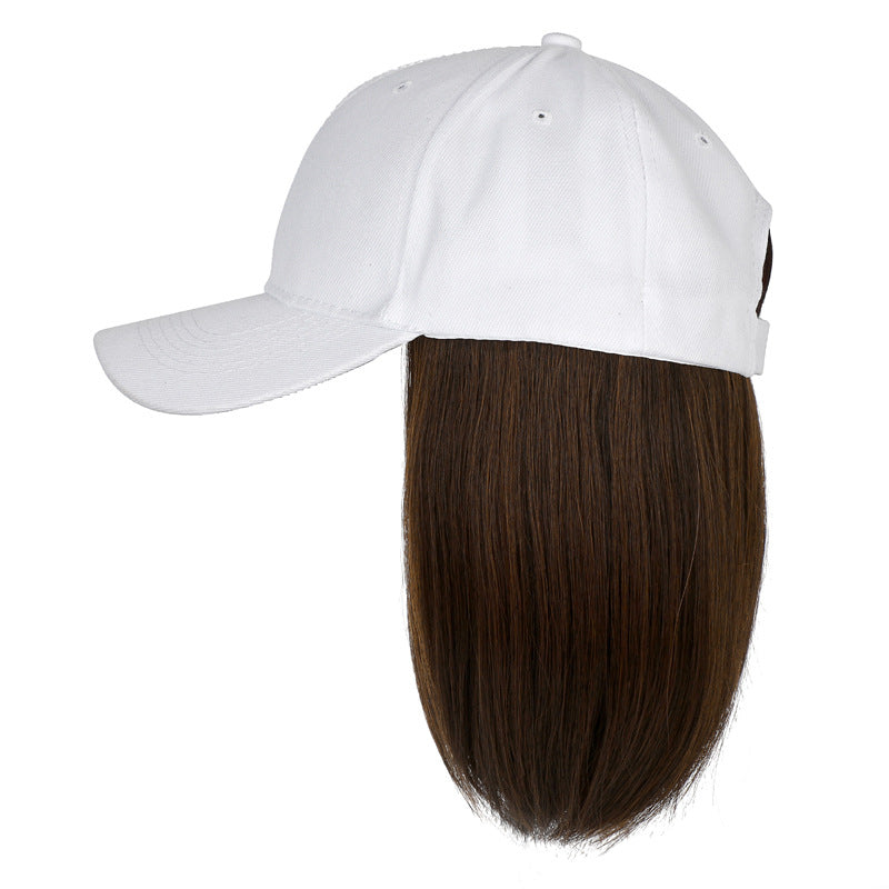 Bob Wig Hat with Cap - Face Slimming