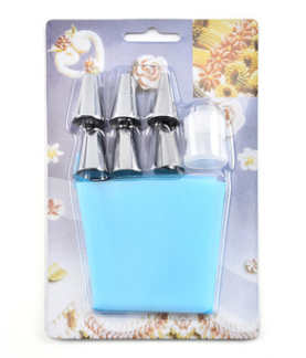 8-Piece Stainless Steel Cake Decorating Nozzle Set for Baking & Flowers