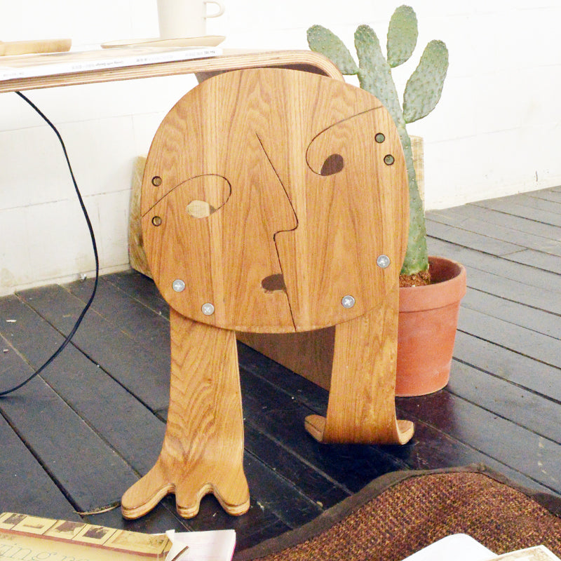Creative Wooden Character Decoration - Unique Shaped Living Room Accent