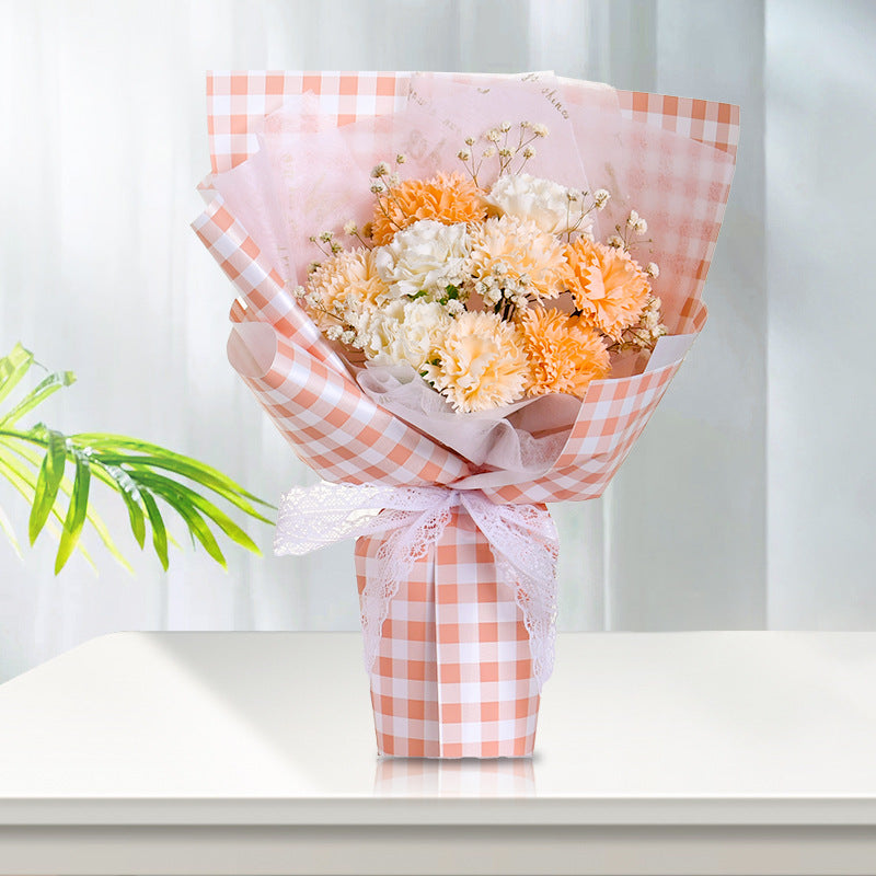 Decorative Soap Flower Bouquet - Rose & Carnation Gift for Mother’s Day Valentine’s