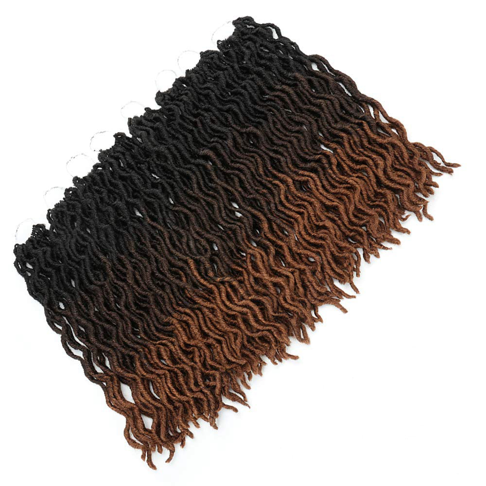 Ombre Curly Crochet Braiding Hair Extensions - Medium Length