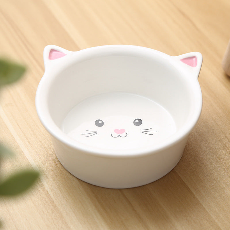Ceramic Cat & Dog Food Bowl - Easy to Clean, Multiple Styles