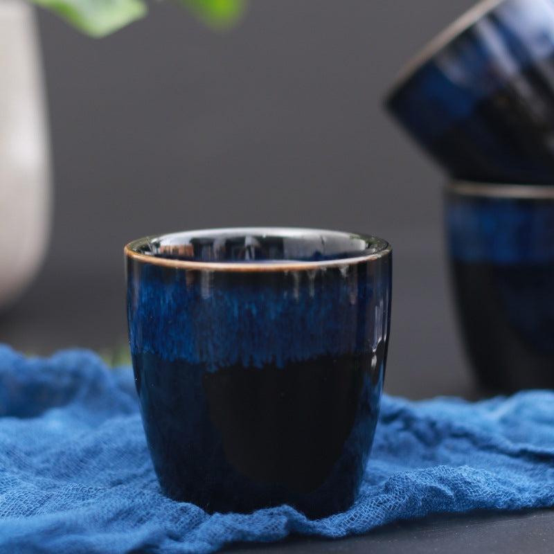 Japanese Ceramic Creative Teacup - Blue, 101-200ml Household Tableware