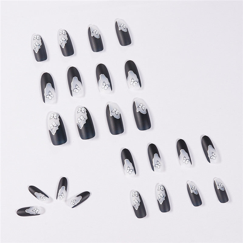 Dark Butterfly Nail Stickers - Black Nail Art Decals for Manicure
