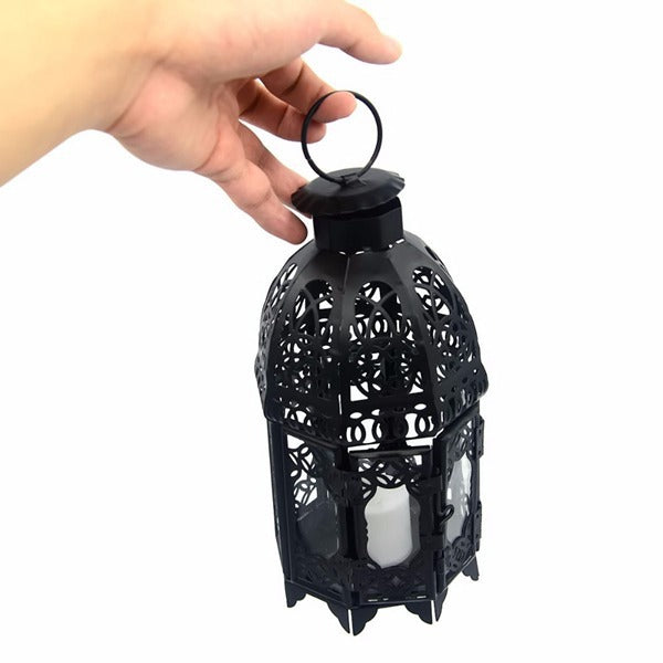 Decorative Candle Holder - Iron & Glass Style, Home & Garden