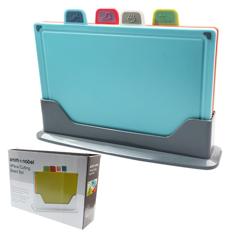 Four Piece Household Plastic Cutting Board Set - Kitchen Food Prep